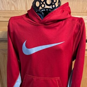 Boy's Nike Red Pullover Hoodie Sweatshirt Size Small Warm Casual Comfortable